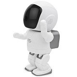IP Robot cosmonaute, sous le casque la caméra