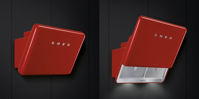 KFAB75, la hotte en quatre couleurs et années 50 de Smeg