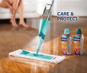 Balai Leifheit Care & Protect, douche de soin et de protection pour vos parquets