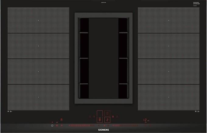 Siemens EX875LX34E, la table inductionAir avec hotte centrale