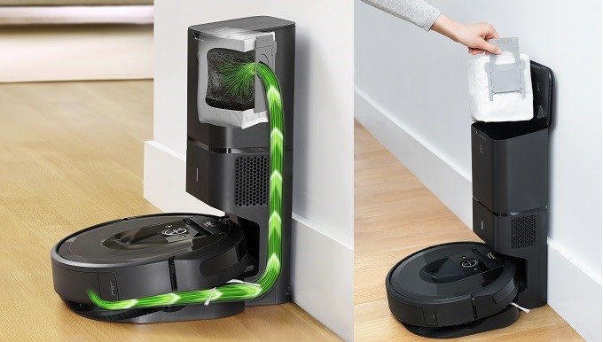 Test du iRobot Roomba i7+,  la poussière est dans le sac