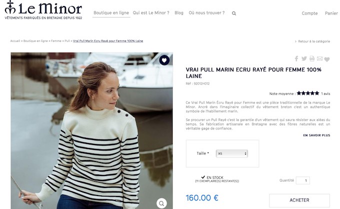 Le Minor, des pulls marins, et bretons,  majors de promo !