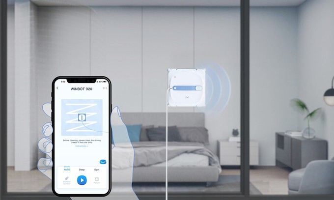 Ecovacs Winbot 920, le robot laveur de vitres qui obéit au doigt et à la voix