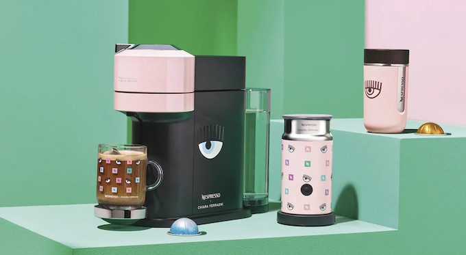 Avec  Chiara Ferragni, Nespresso revisite le design de ses machines en éditions limitées et estivales