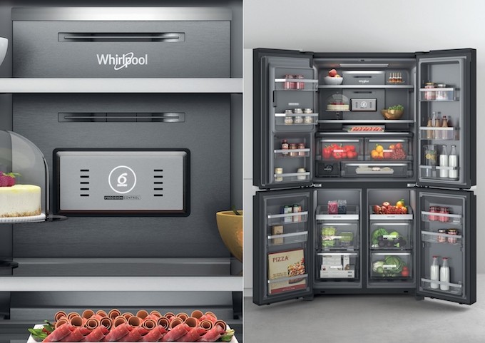 Réfrigérateur combiné  WQ9IFO1BX, Whirlpool  adopte le Black Fiber