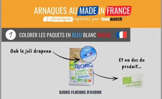 "Aliments Made in France : stop aux arnaques" selon foodwatch