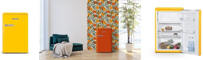 Feeling's 70's , la collection très colorée de réfrigérateurs Schneider