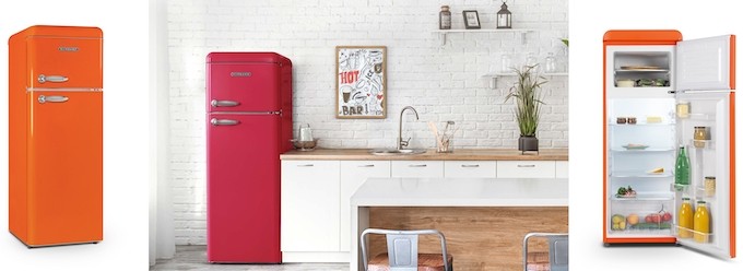 Feeling's 70's , la collection très colorée de réfrigérateurs Schneider