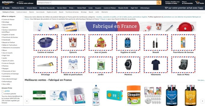 Amazon ouvre sa boutique en ligne dédiée au « Fabriqué en France »