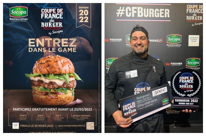 Christophe Boyer et le Beef Xa Bao aux saveurs vietnamiennes remportent la coupe de France du Burger 2022