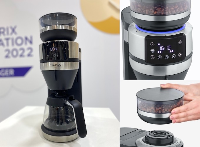 Severin nominé au Grand Prix de l’Innovation 2022 pour la cafetière filtre avec broyeur tout automatique Filka