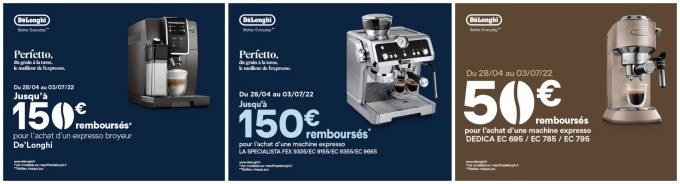 De’Longhi multiplie les offres de remboursement sur ses machines à café