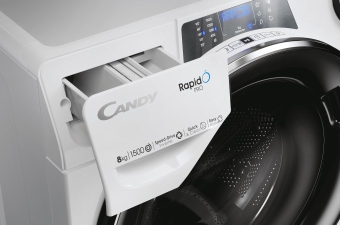 Candy RapidÓ PRO, le lave-linge connecté qui lave encore plus vite