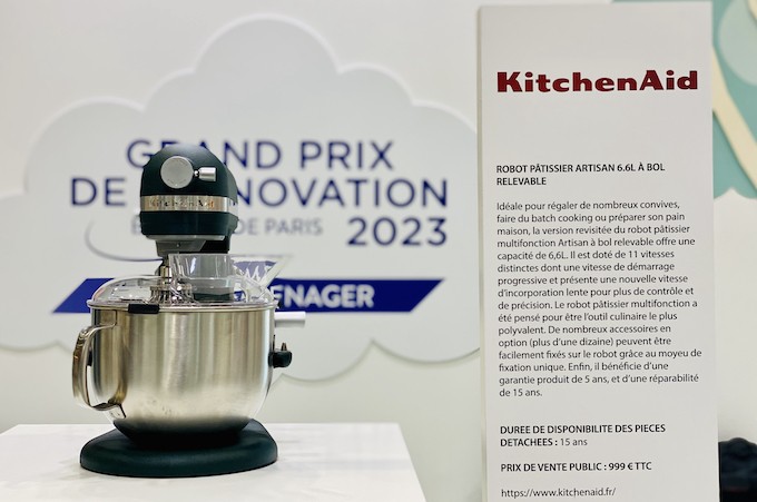 KitchenAid reçoit le Prix Gifam au Grand Prix de l’Innovation 2023 pour son robot pâtissier Artisan 5KSM70SHX