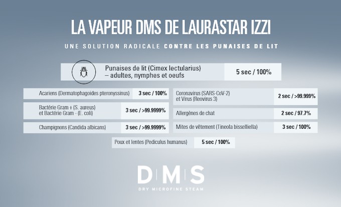 Comment la vapeur du Laurastar IZZI  élimine toutes les punaises de lit de son domicile