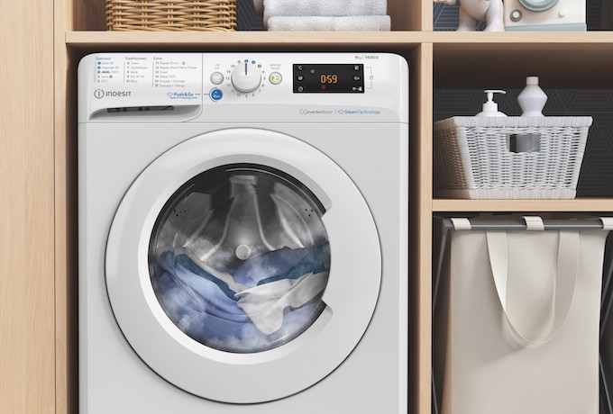 Avec le lave-linge Innex Steam, Indesit ajoute de la vapeur à son Push&Go