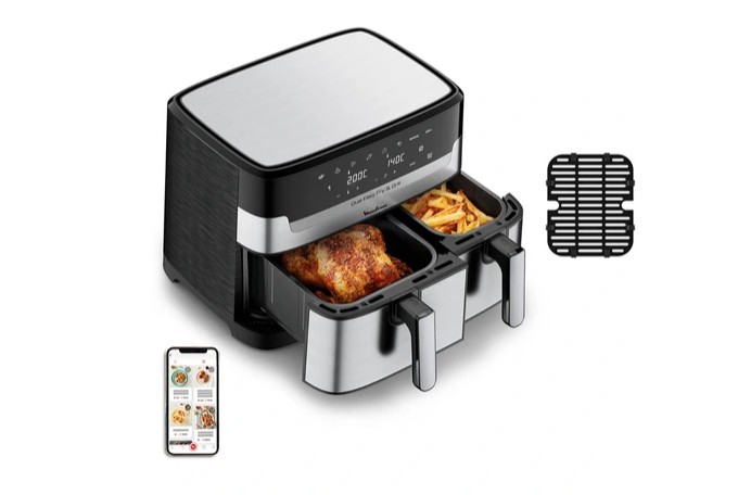Moulinex Dual Easy Fry, pour une cuisson air chaud ou grill en grande capacité